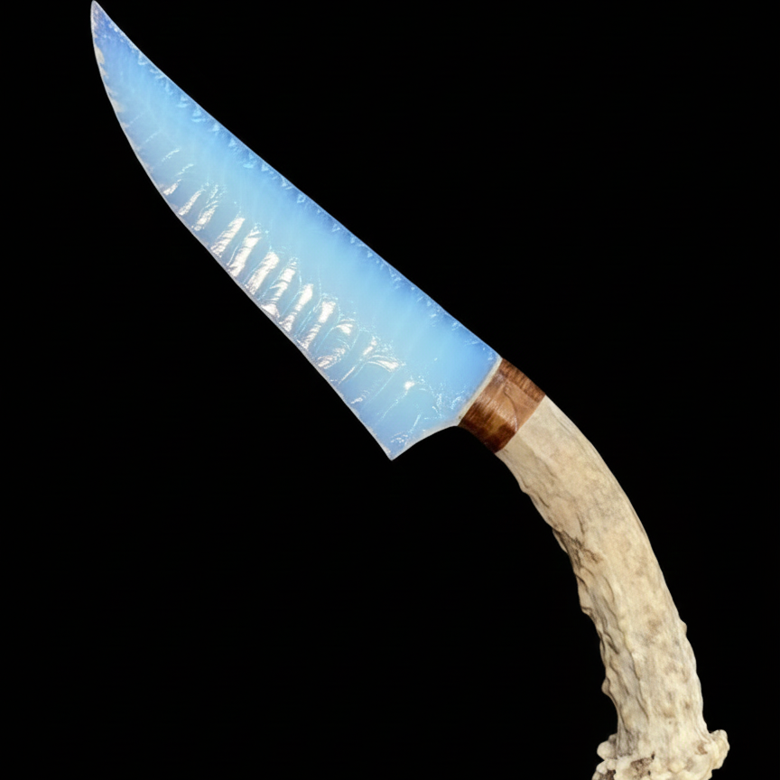 The Moonborn | Hand-Knapped White Opal Artifact