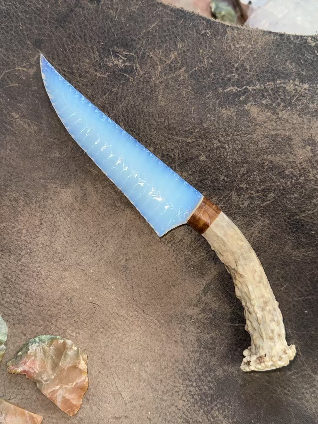 The Moonborn | Hand-Knapped White Opal Artifact