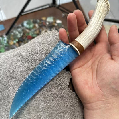 The Frostfang | Hand-Knapped Cyan Ice Artifact