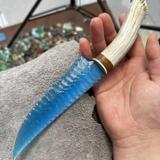 The Frostfang | Hand-Knapped Cyan Ice Artifact