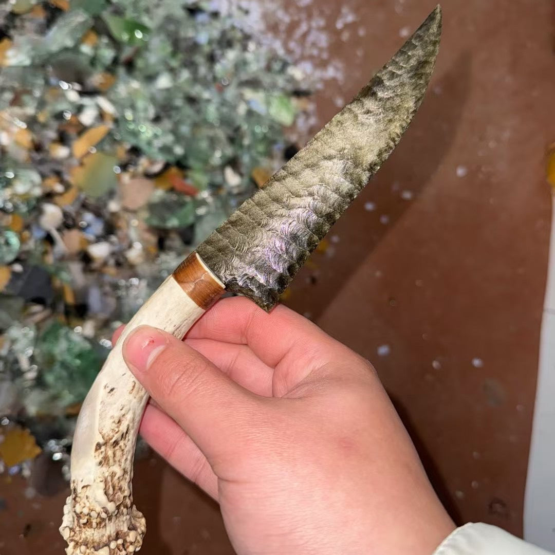 The Eldorado Relic | Golden Sheen Obsidian & Natural Antler