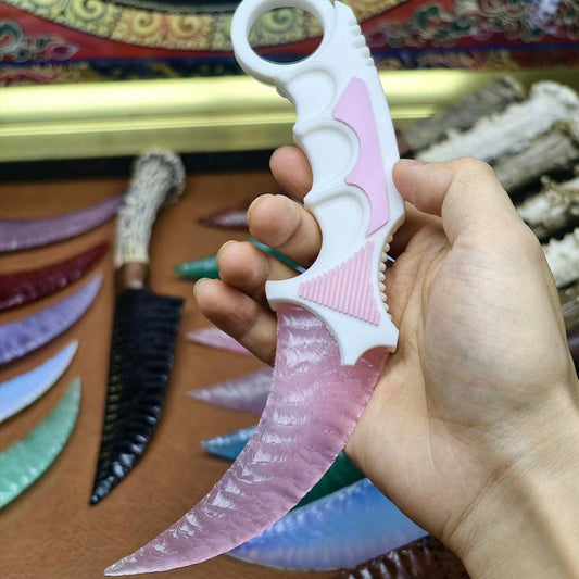 The Sakura Spirit | Rose Quartz Crystal Karambit