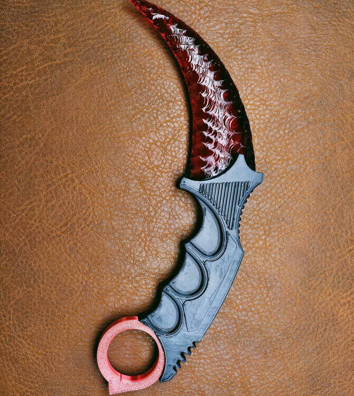 The Crimson Carnage | Blood & Bone Crystal Karambit