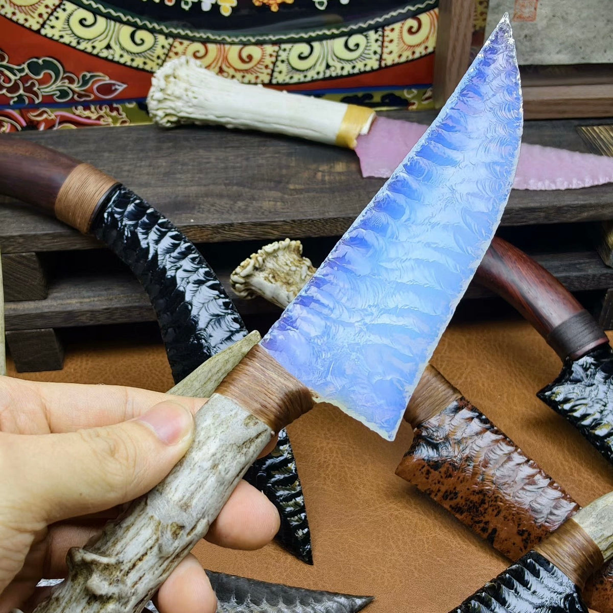 The Moonborn | Hand-Knapped White Opal Artifact