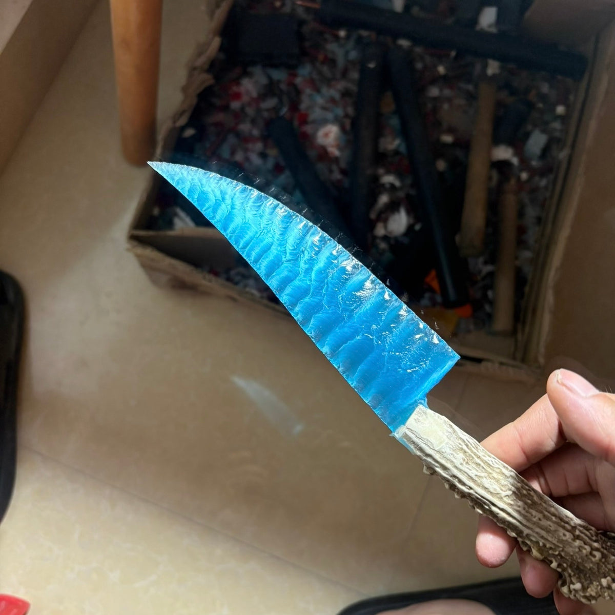 The Frostfang | Hand-Knapped Cyan Ice Artifact