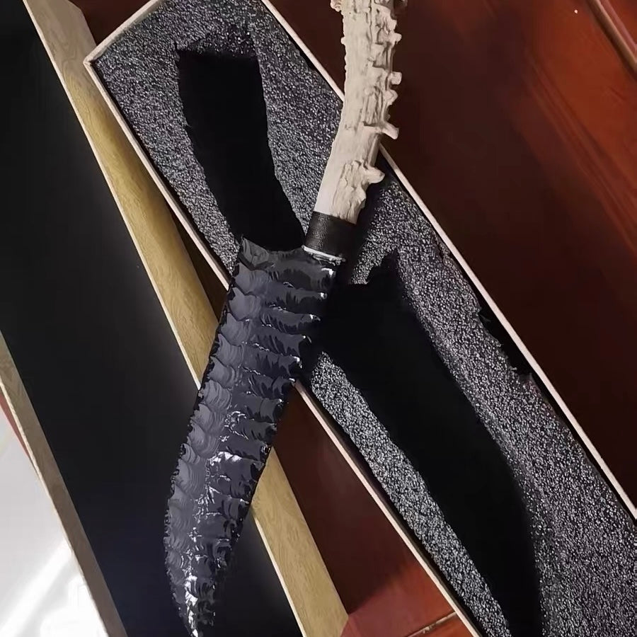 The Northern Ranger | Raw Obsidian & Natural Antler Knife