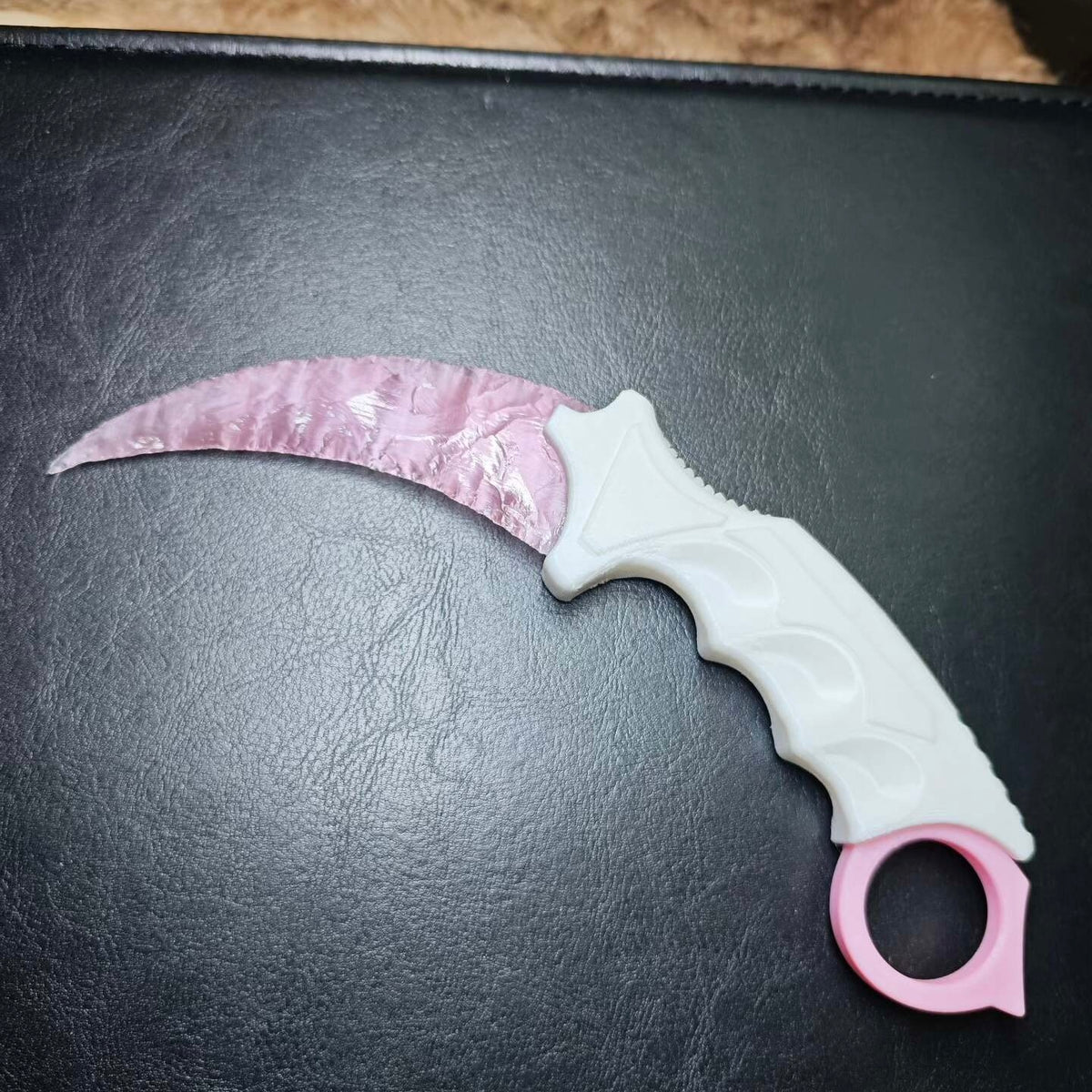 The Sakura Spirit | Rose Quartz Crystal Karambit
