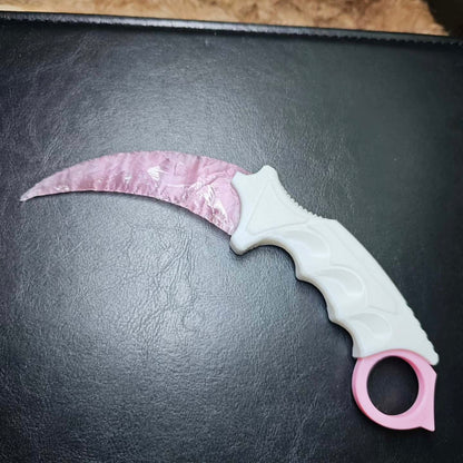 The Sakura Spirit | Rose Quartz Crystal Karambit