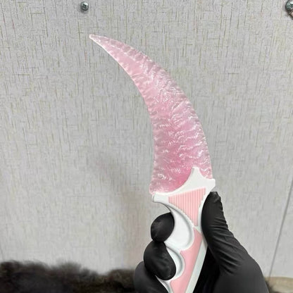 The Sakura Spirit | Rose Quartz Crystal Karambit