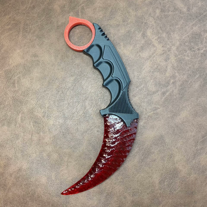 The Crimson Carnage | Blood & Bone Crystal Karambit