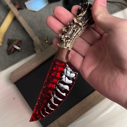 The Crimson Ember | Mini Red Cat's Eye Artifact
