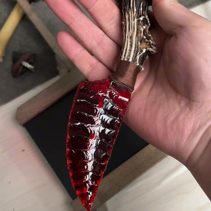 The Crimson Ember | Mini Red Cat's Eye Artifact